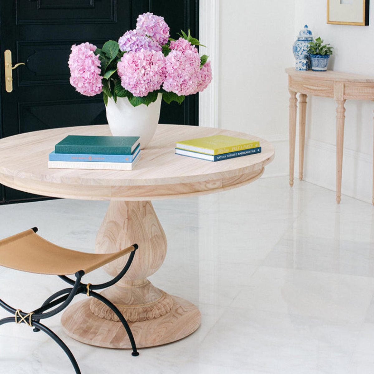 48" Belclaire Pedestal Table (Natural)- Caitlin Wilson Design