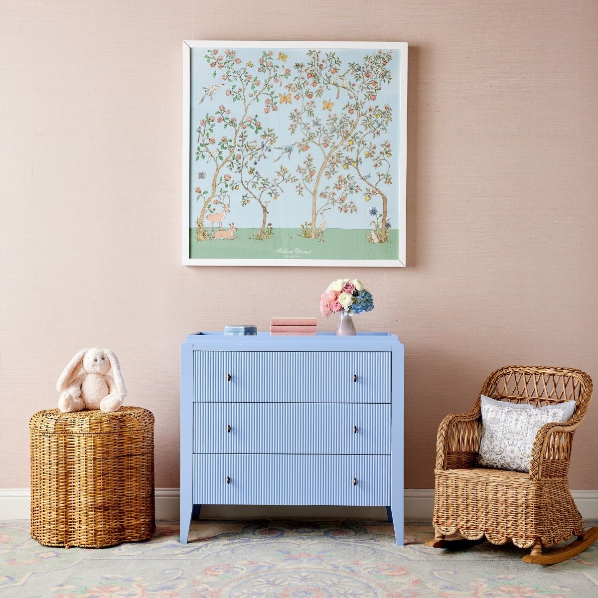 Framed Atelier Choux In Bloom in Blue