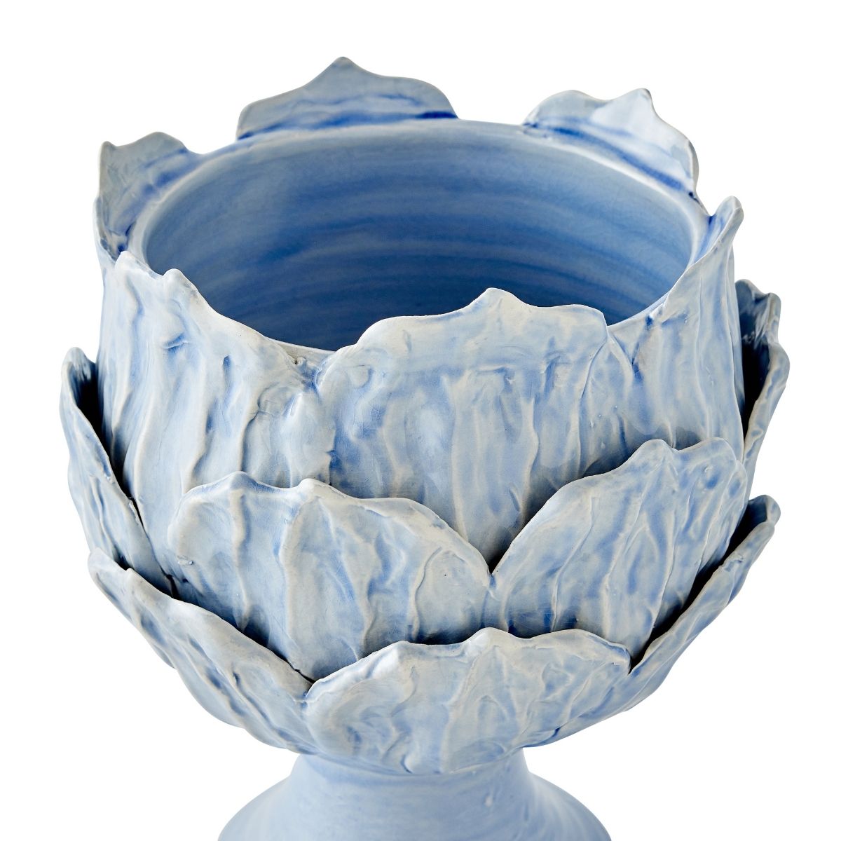 Blue Foliage Footed Cachepot - Caitlin Wilson Design