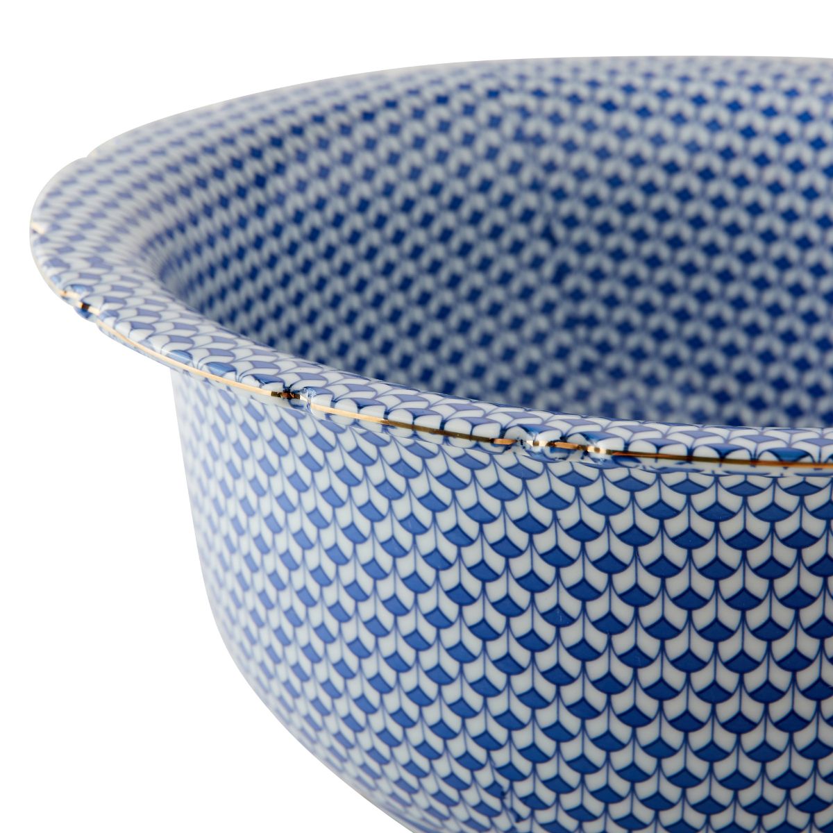 Large Azure Porcelain Bowl