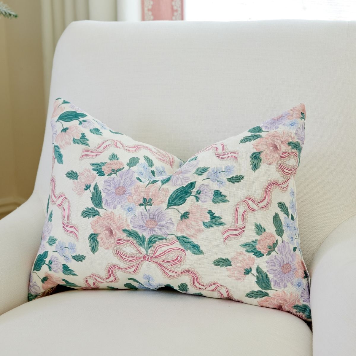 Holly Berry & Bow Pillow