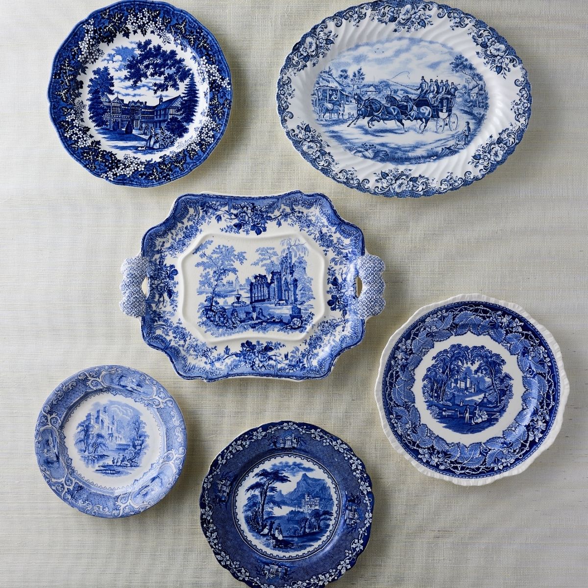 Ironstone Blue and White Priority Plate - Caitlin Wilson Design