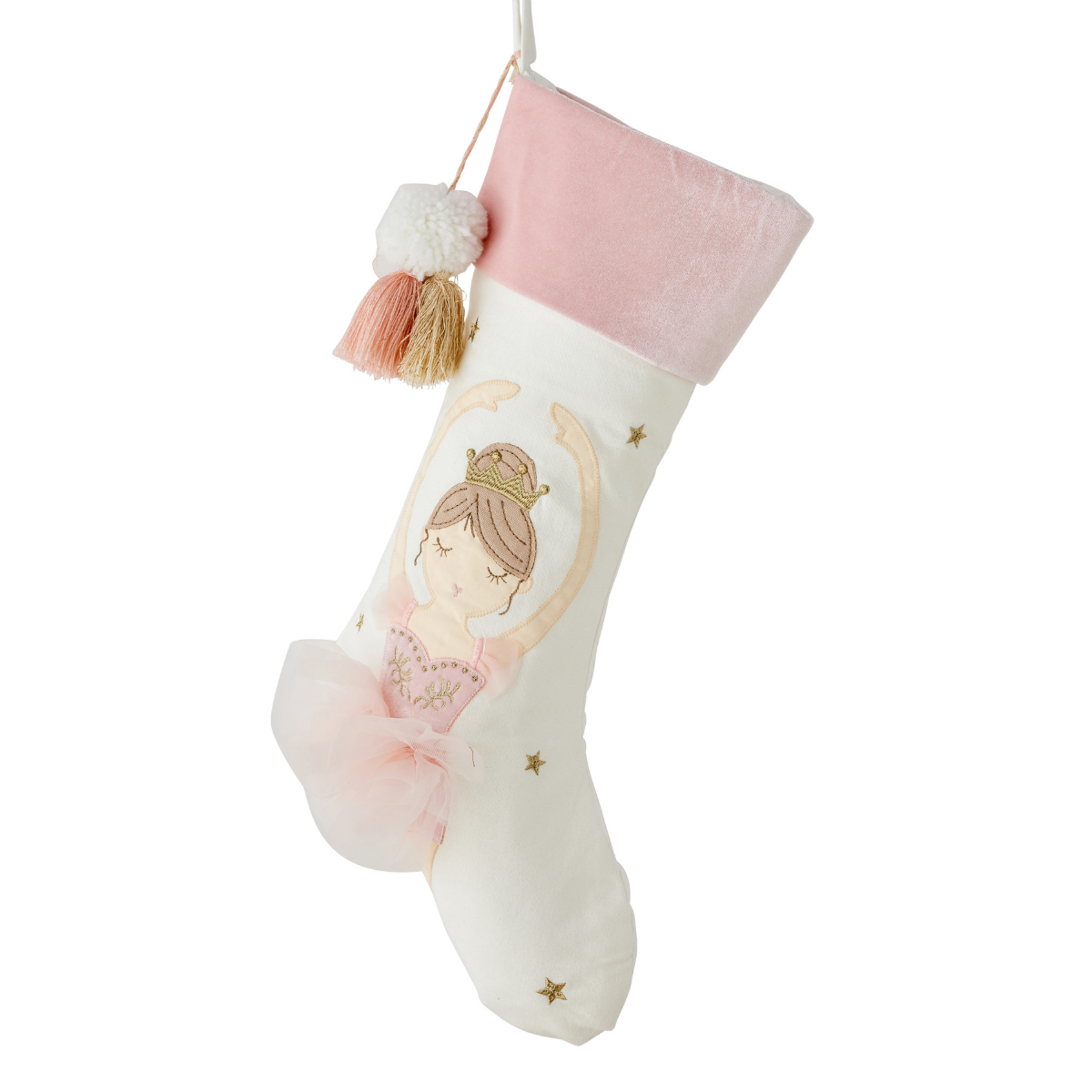 Pink Ballerina Tassel Stocking - Caitlin Wilson Design