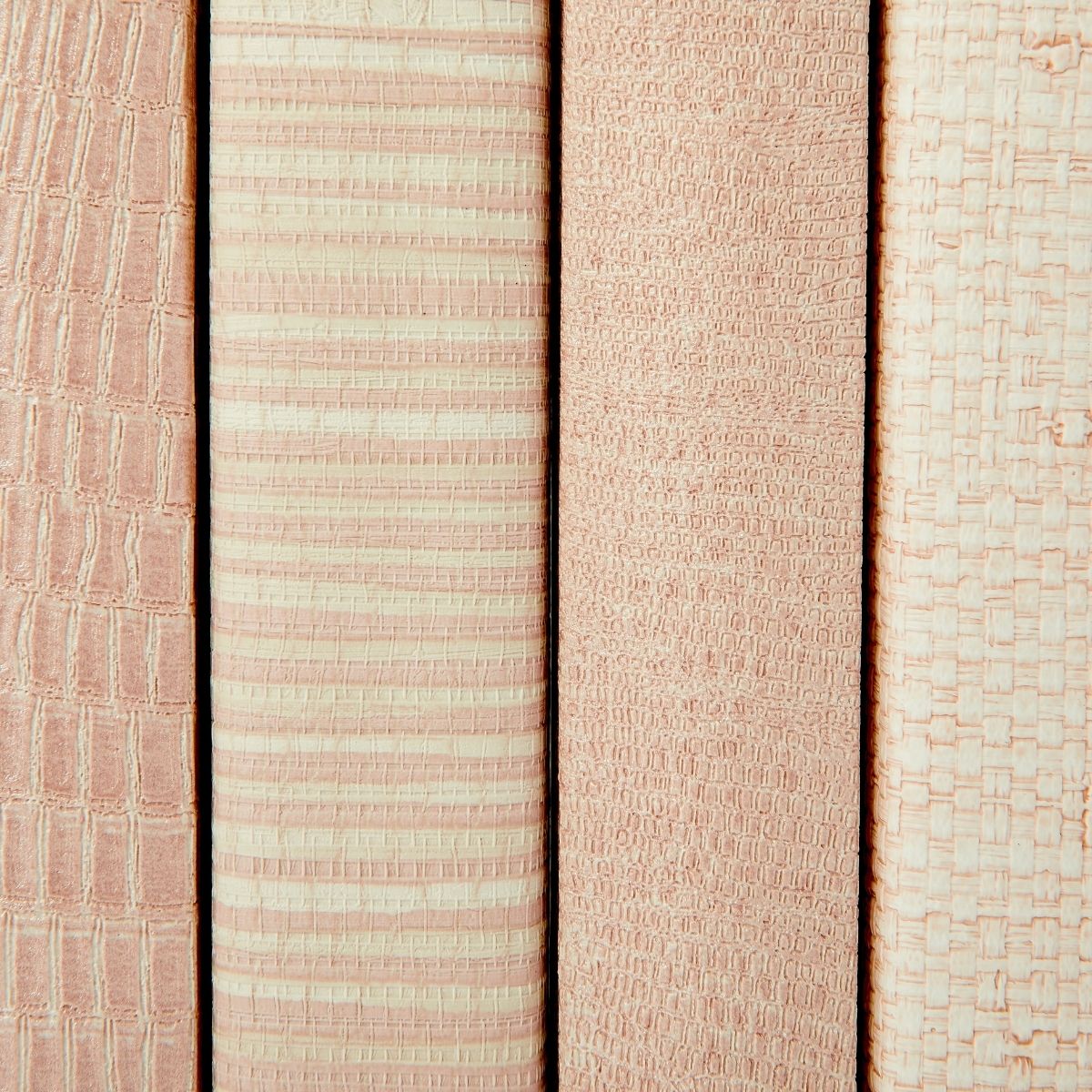 Blush Grasscloth Decorative Book Set
