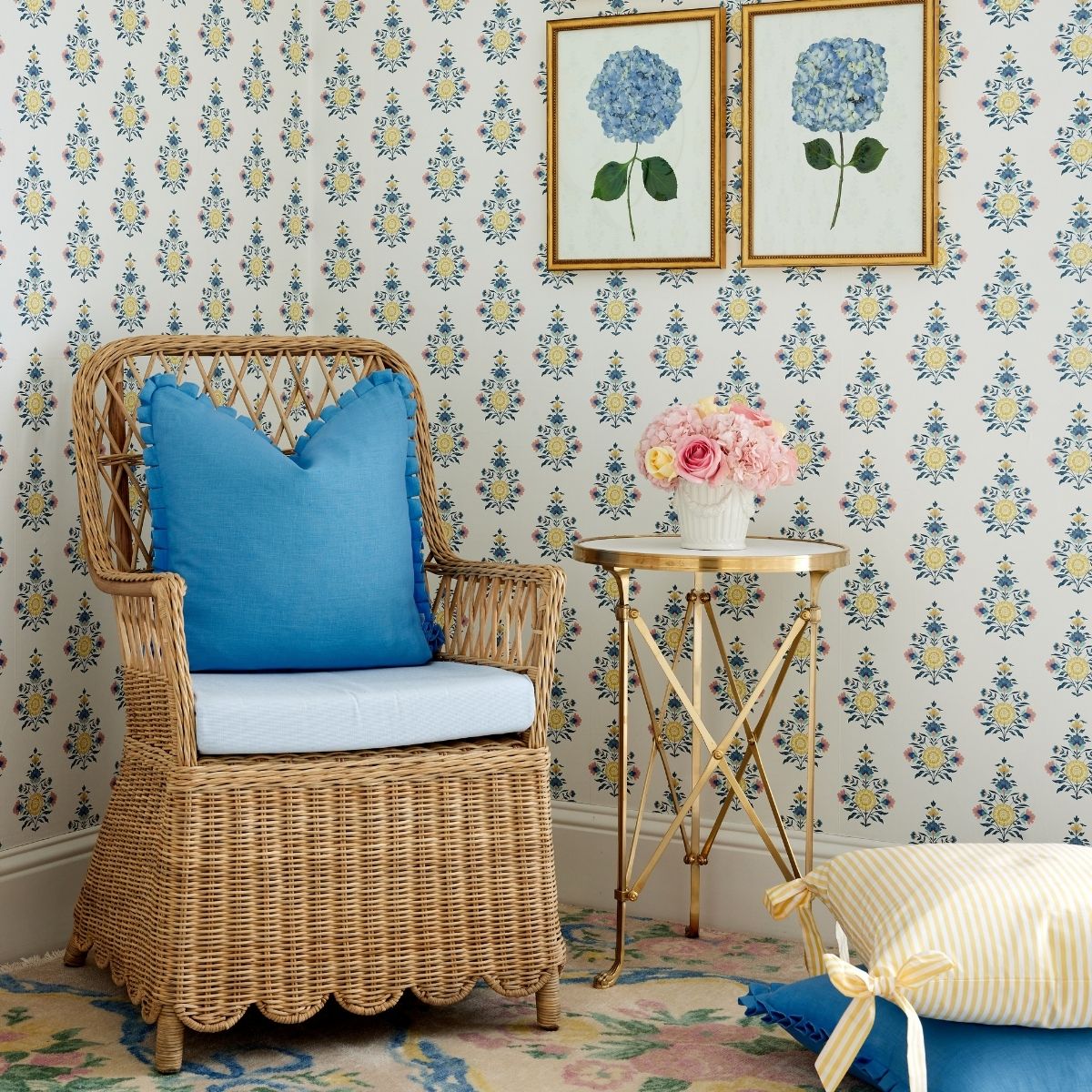 Celeste Block Print Wallpaper - Caitlin Wilson Design