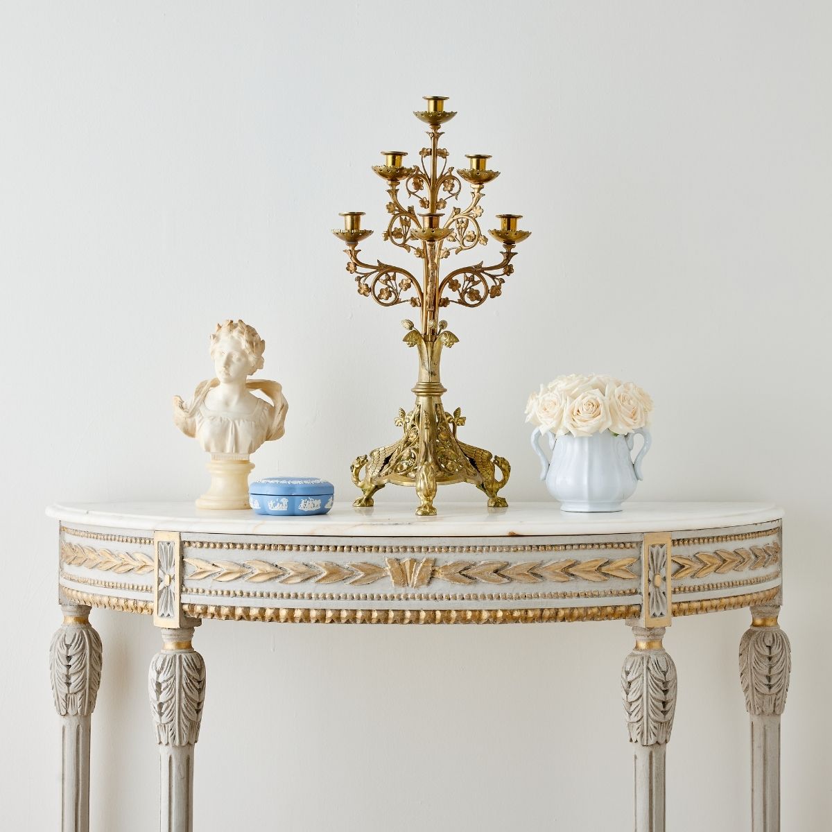 Six Candle Brass Candelabra - Caitlin Wilson Design