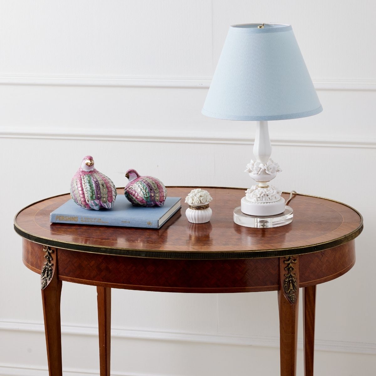 Oval Bronze Mounted Parquetry Veneered Table - Caitlin Wilson Design