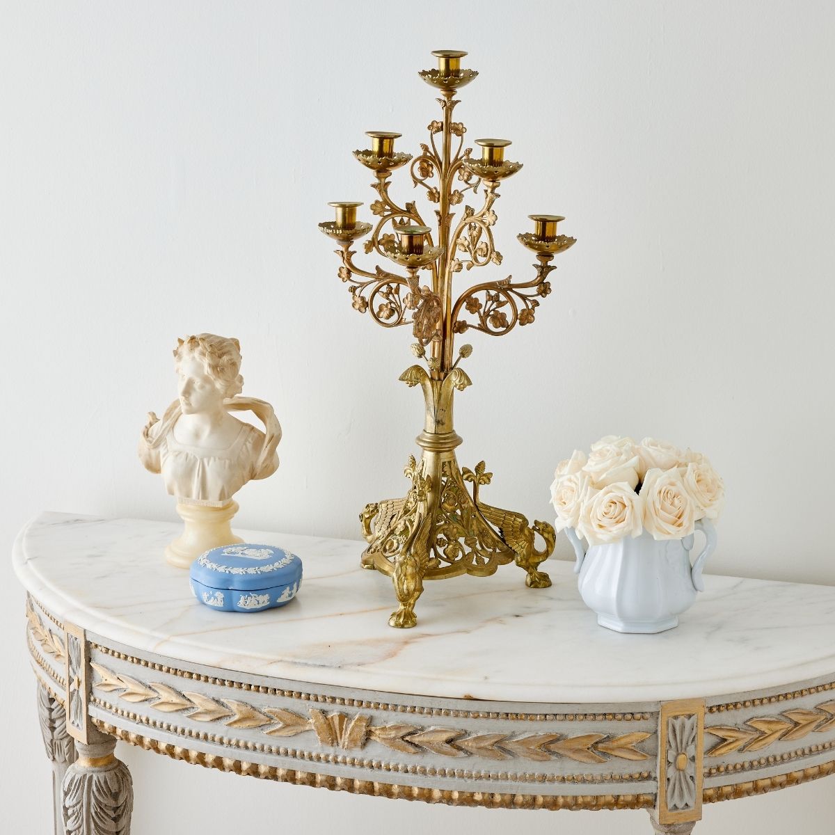 Six Candle Brass Candelabra - Caitlin Wilson Design