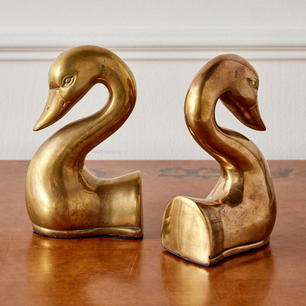 Mid century Modern Brass Swan Set /Bookends Brass Decor popular Desk Accessories Brass Bird Modern Swan Brass Figurine Swan