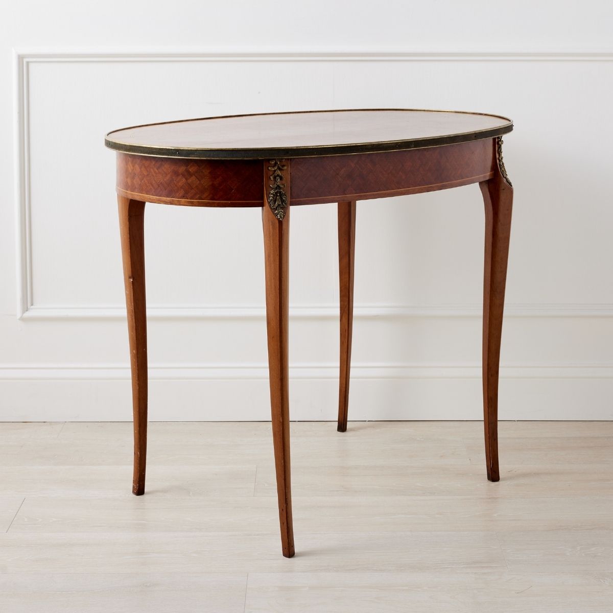 Oval Bronze Mounted Parquetry Veneered Table - Caitlin Wilson Design