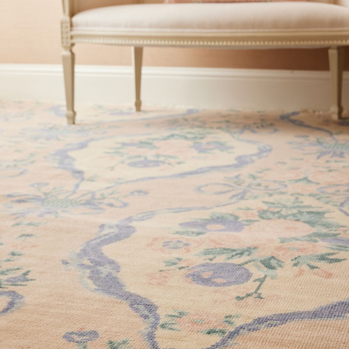 Baroque Bouquet Rug in Tea Rose