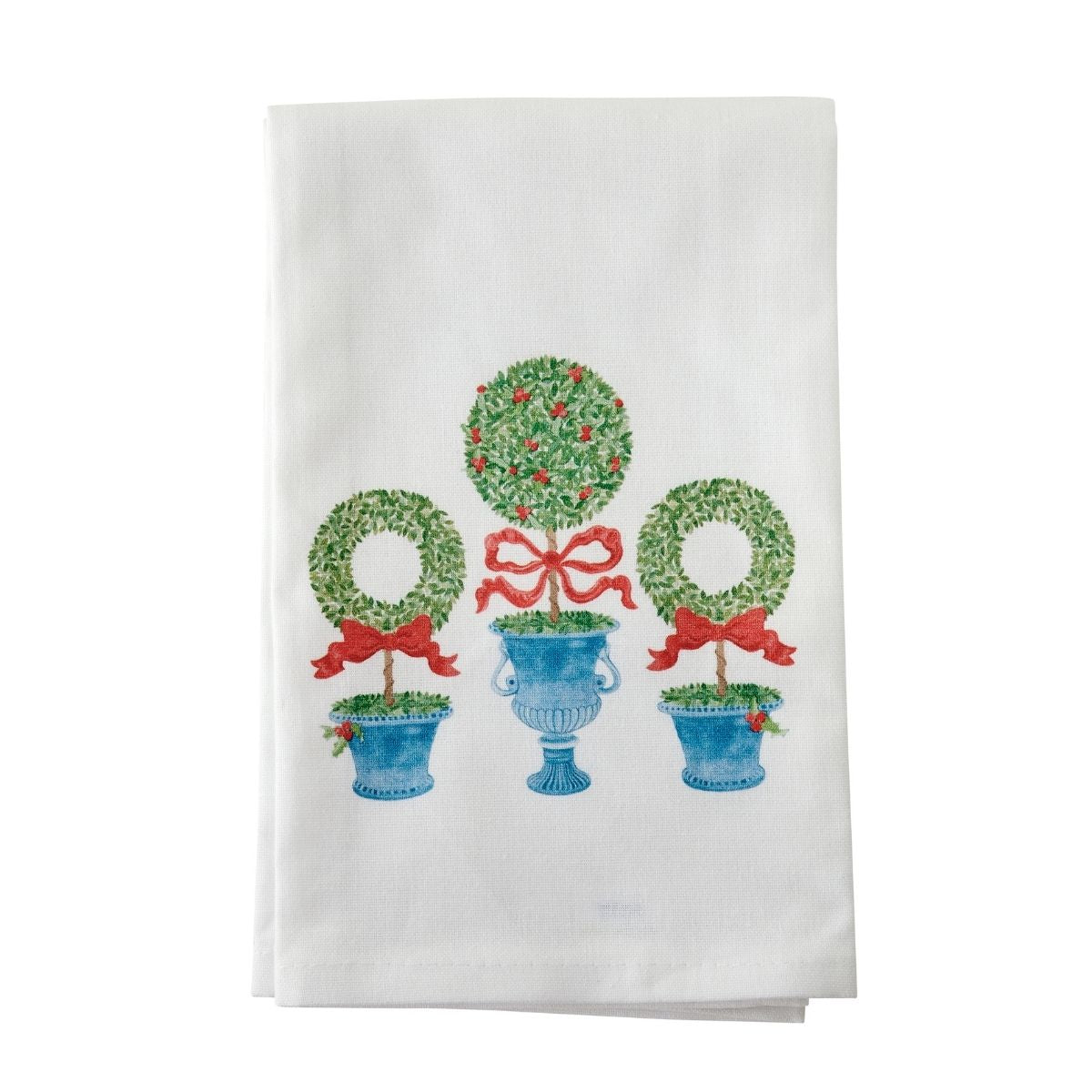 3 Boxwood Topiary Tea Towel