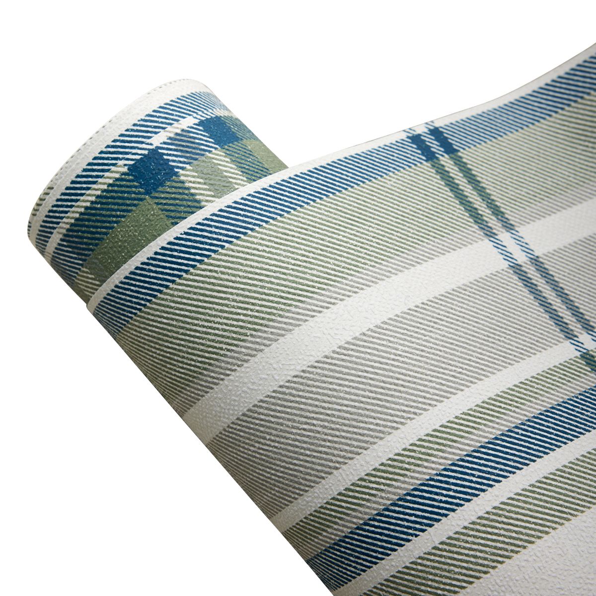 Princeton Plaid Wallpaper in Moss - Caitlin Wilson Design