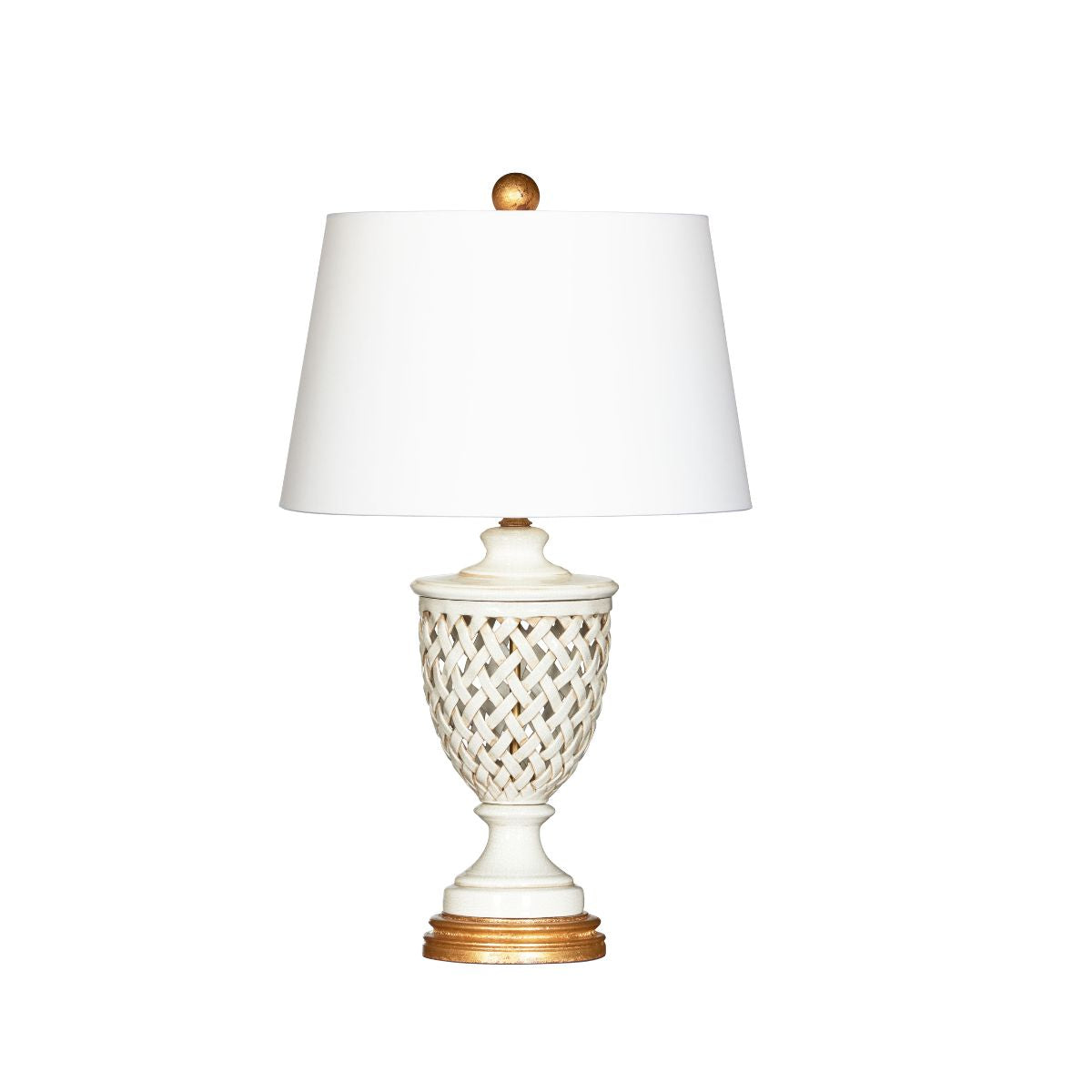 Calabria Trellis Lamp in Creme