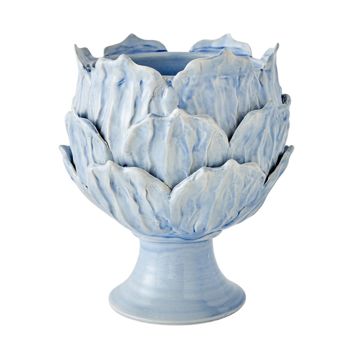 Blue Foliage Footed Cachepot - Caitlin Wilson Design