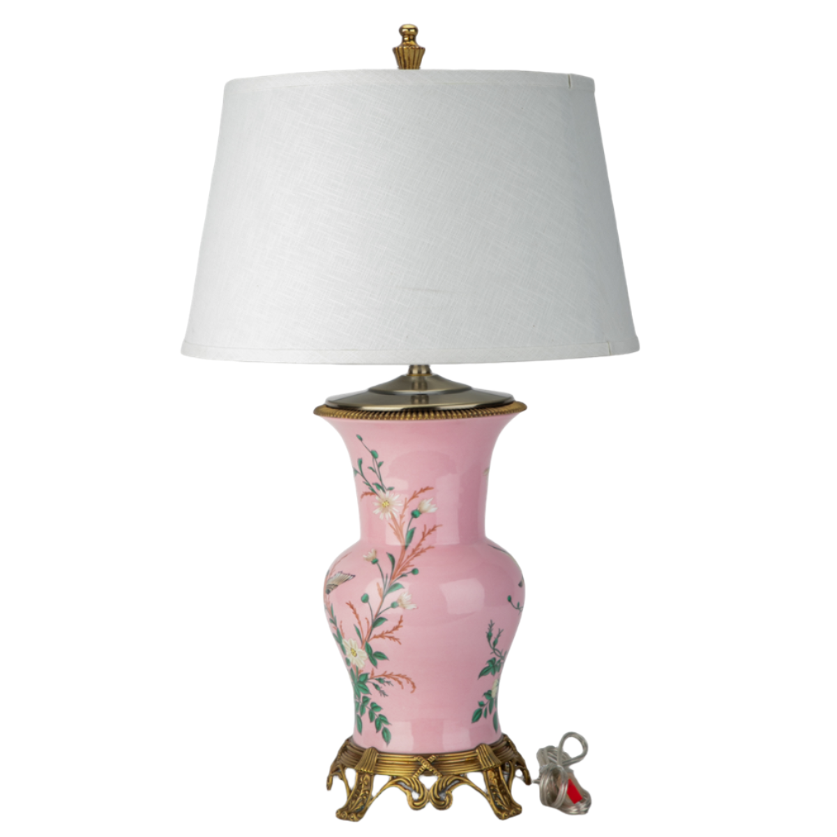 Chinoiserie Pink Porcelain Table Lamp - Caitlin Wilson Design 