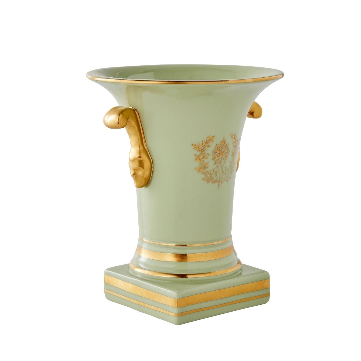 Art Deco Celadon & Gilt Vase - Caitlin Wilson Design