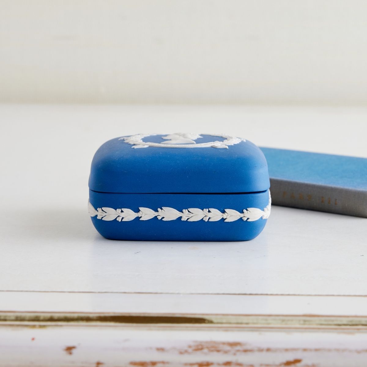 Wedgwood Royal Blue Square Trinket Box