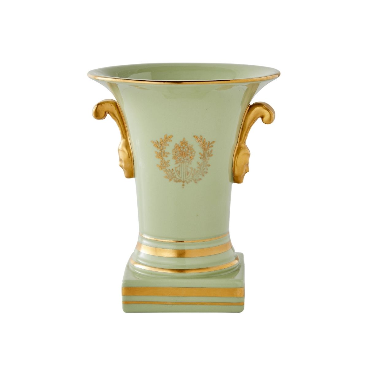 Art Deco Celadon & Gilt Vase - Caitlin Wilson Design