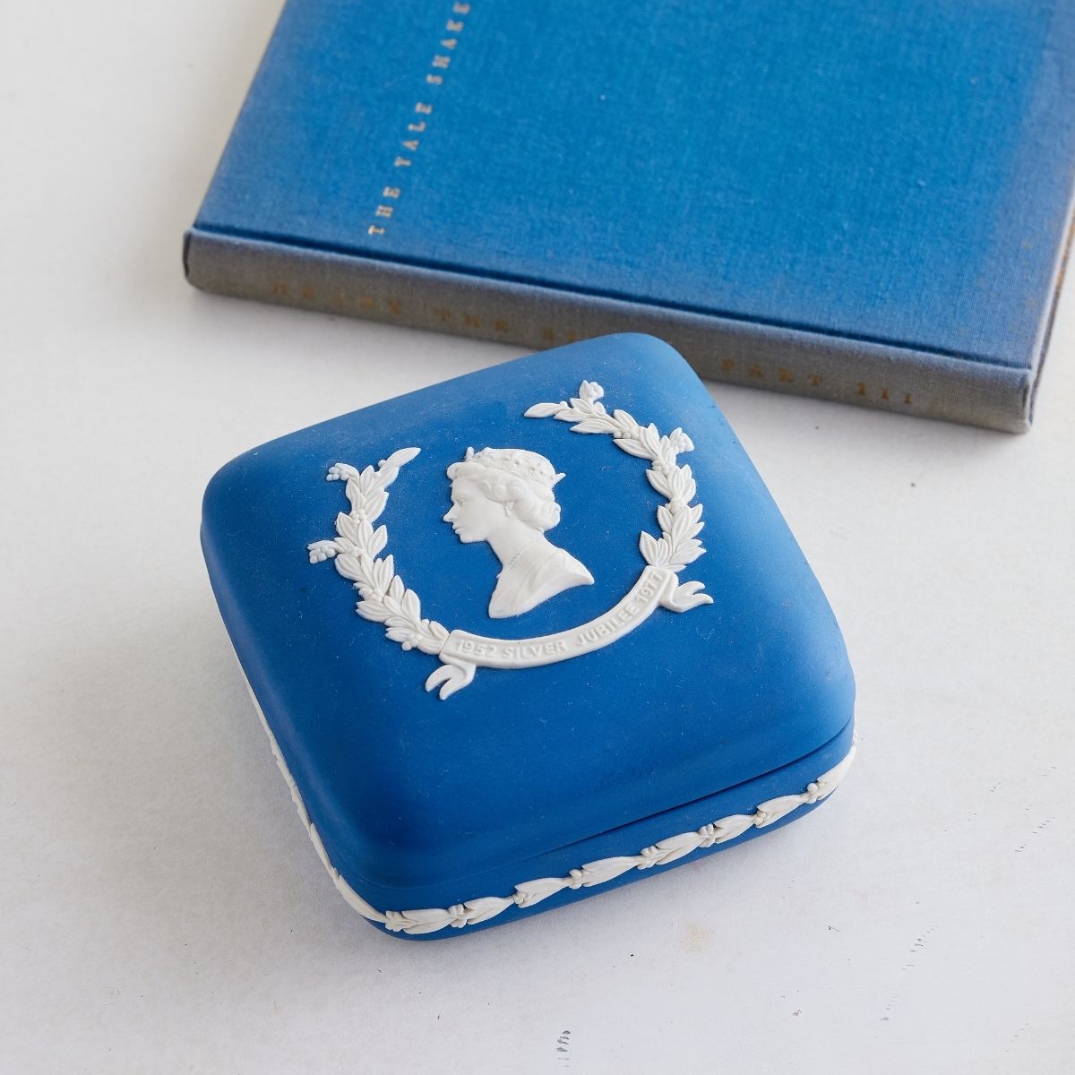 Wedgwood Royal Blue Square Trinket Box