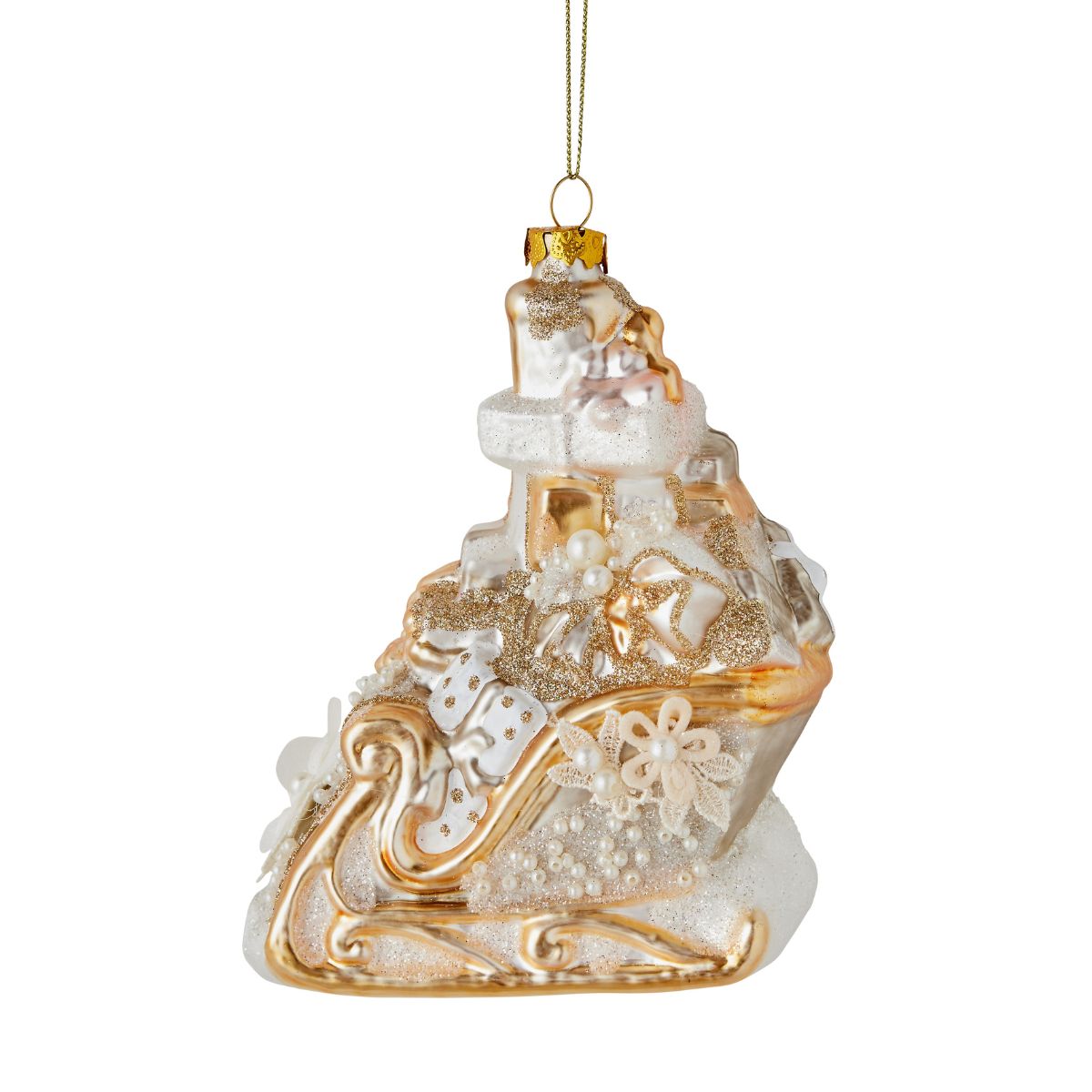Ivory Sleigh Ornament Caitlin Wilson