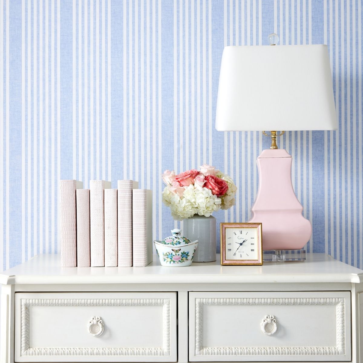 French Linen Stripe Wallpaper