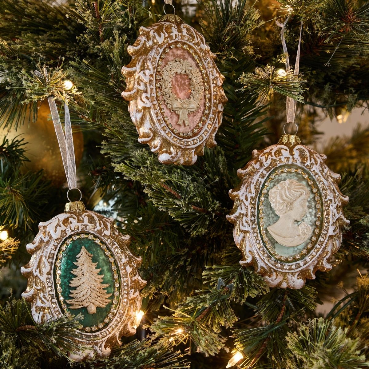 Framed Cameo Glass Ornament Set - Caitlin Wilson Design