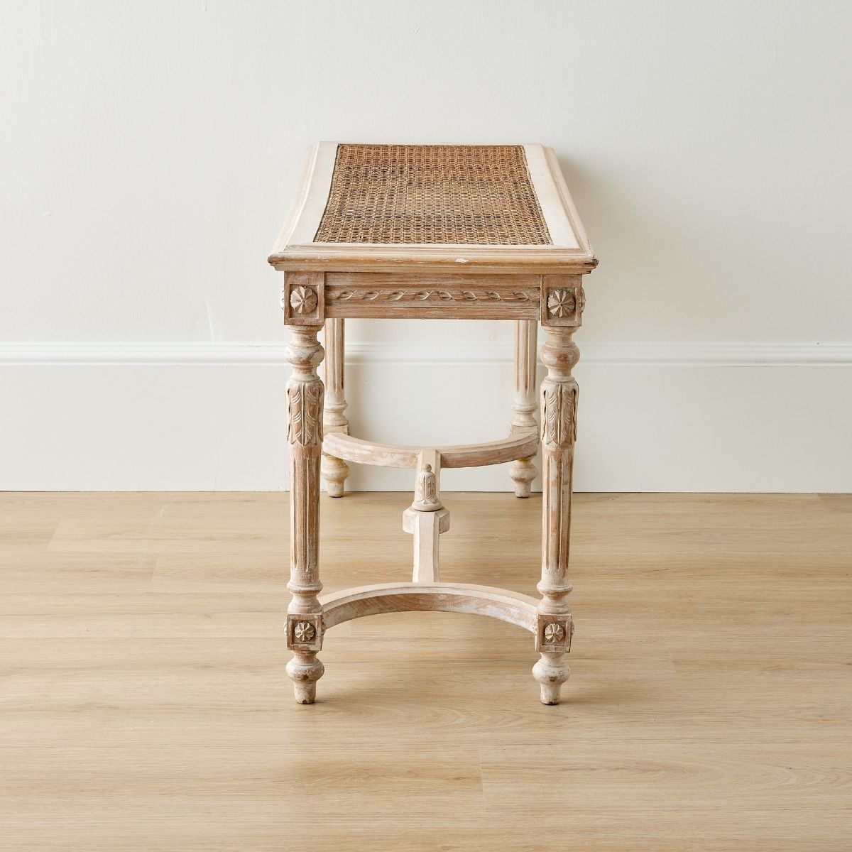 Louis XVI Style Caned Bench - Caitlin Wilson Design