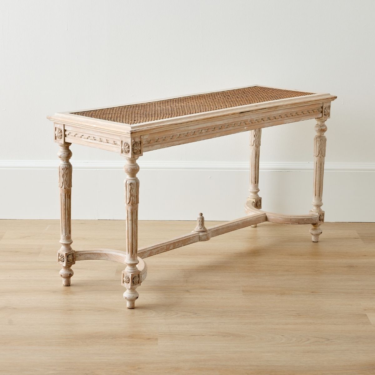 Louis XVI Style Caned Bench - Caitlin Wilson Design