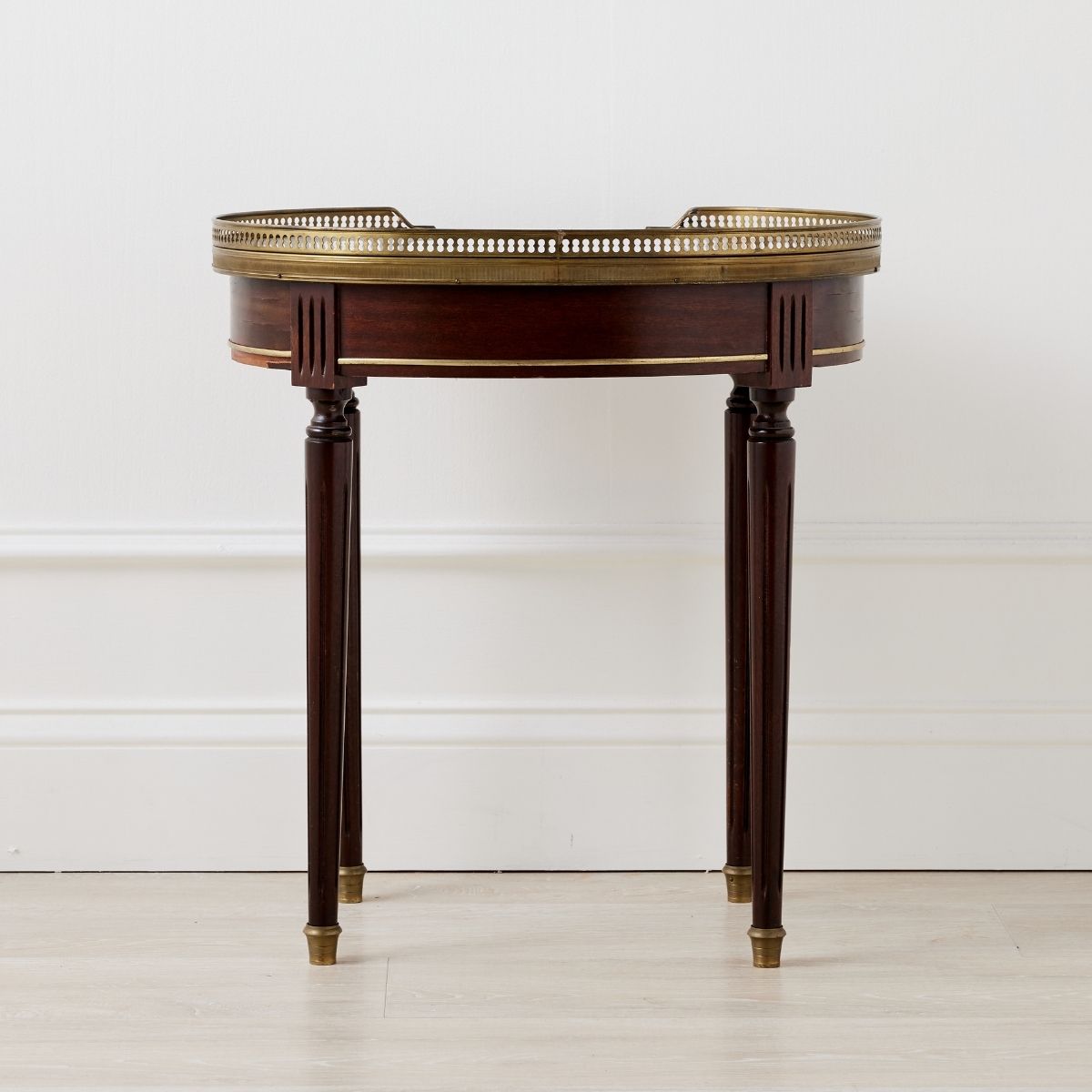 French Louis XVI Marble Top Bouillotte Table - Caitlin Wilson Design