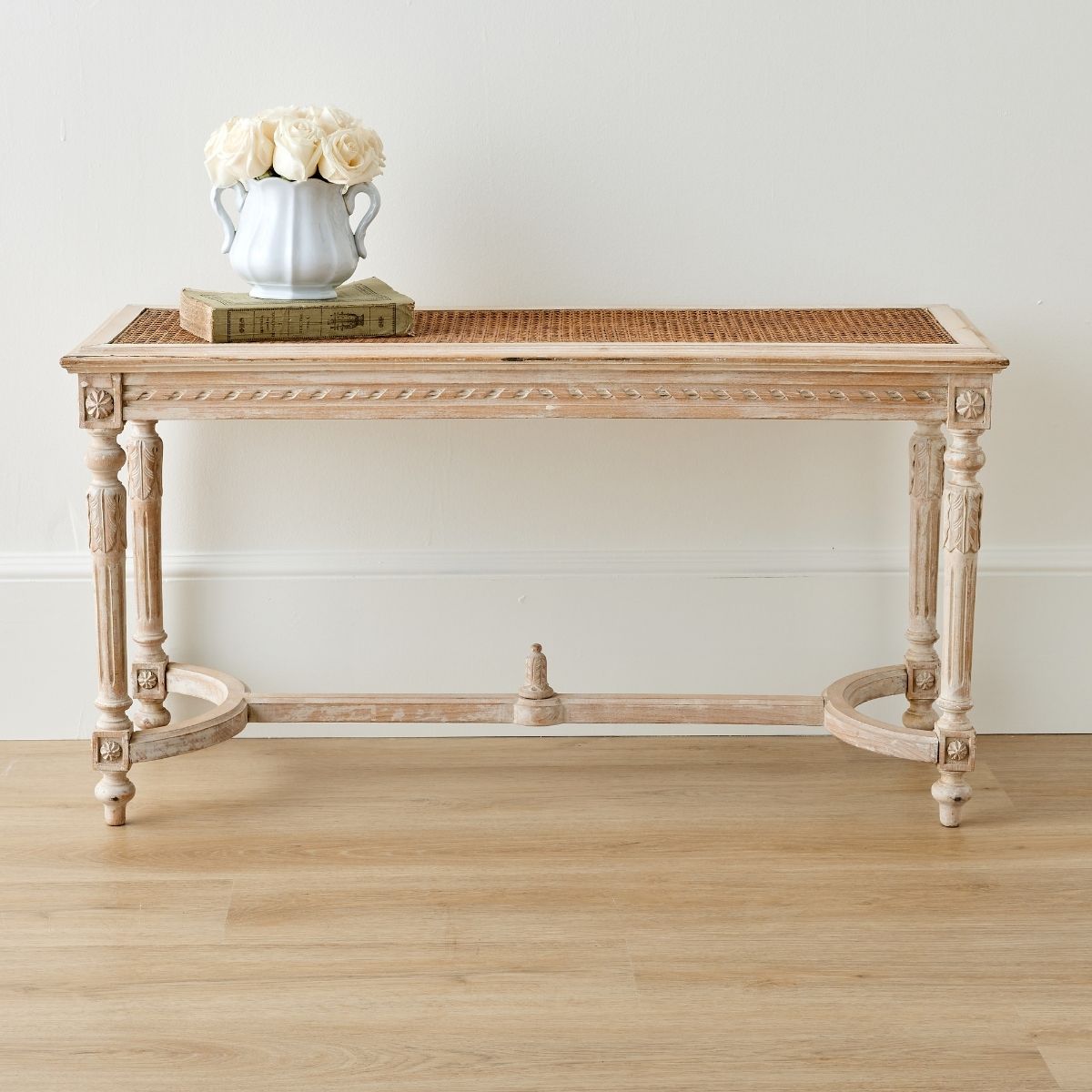 Louis XVI Style Caned Bench - Caitlin Wilson Design