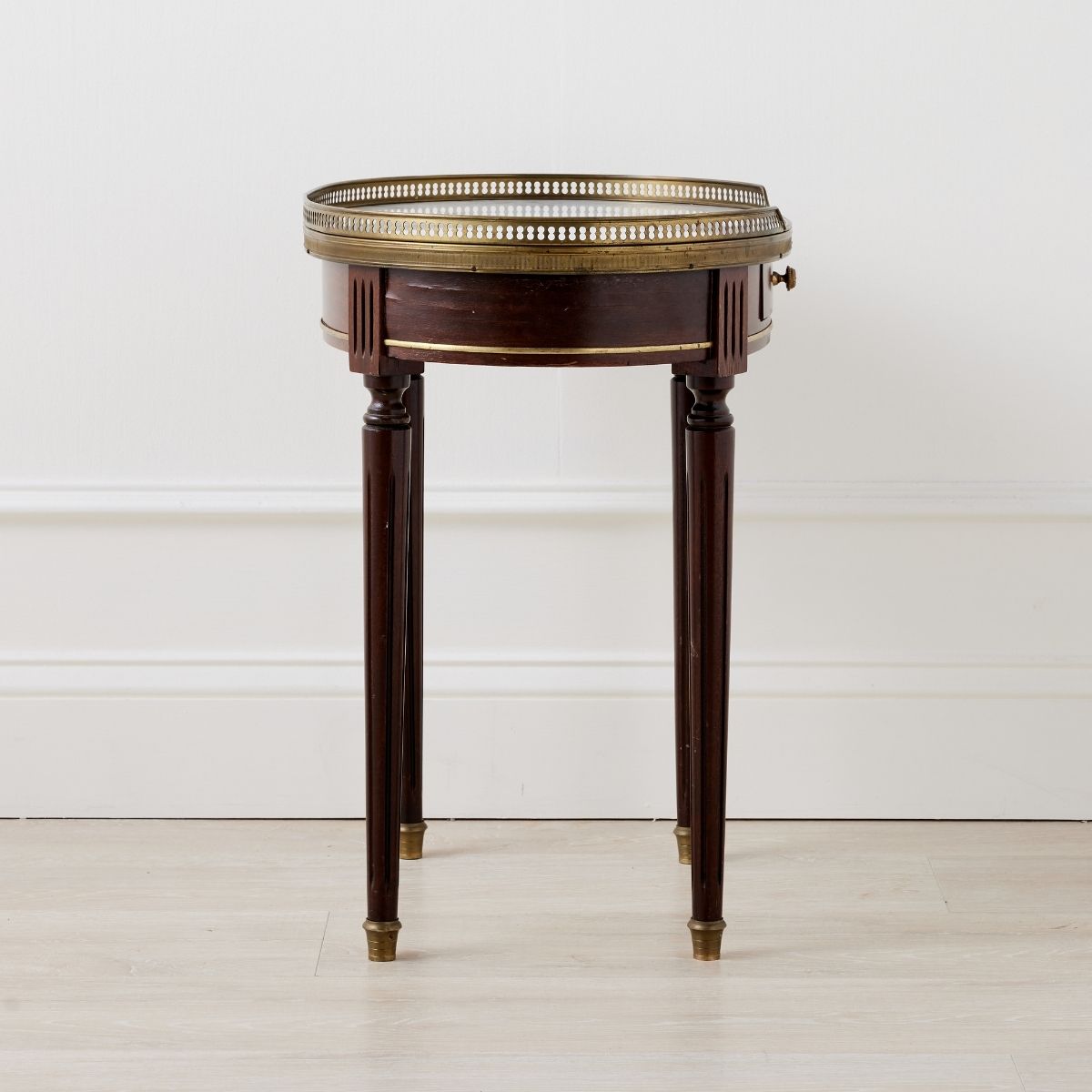French Louis XVI Marble Top Bouillotte Table - Caitlin Wilson Design