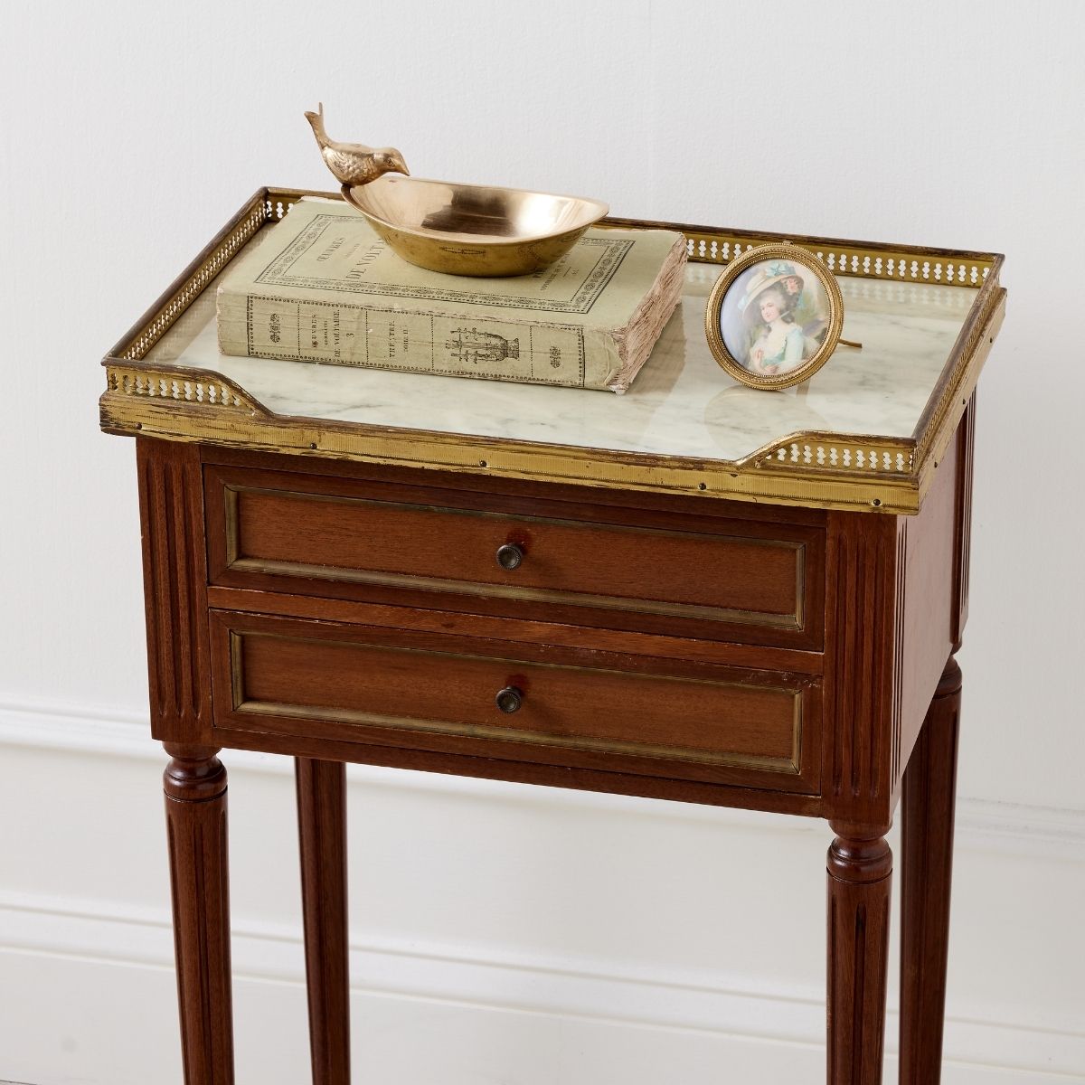 Louis XVI Revival Nightstand Side Table - Caitlin Wilson Design