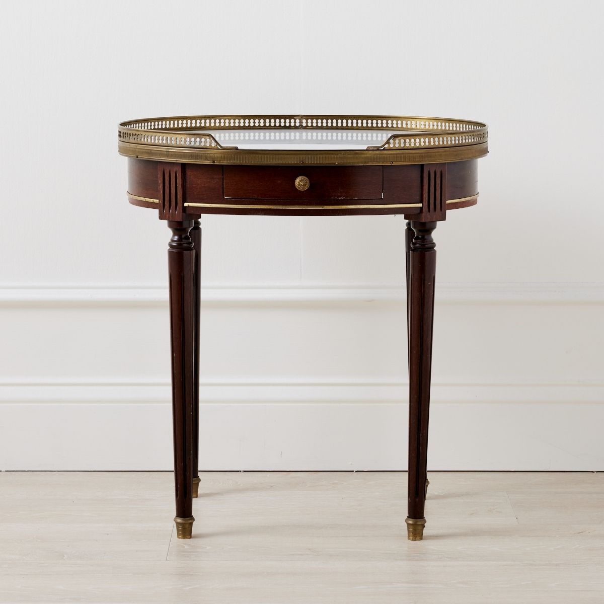 French Louis XVI Marble Top Bouillotte Table - Caitlin Wilson Design