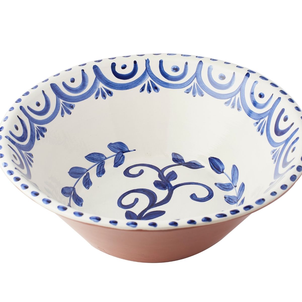 Blue Casa Nuno Terracotta Talevera Bowl - Caitlin Wilson Design