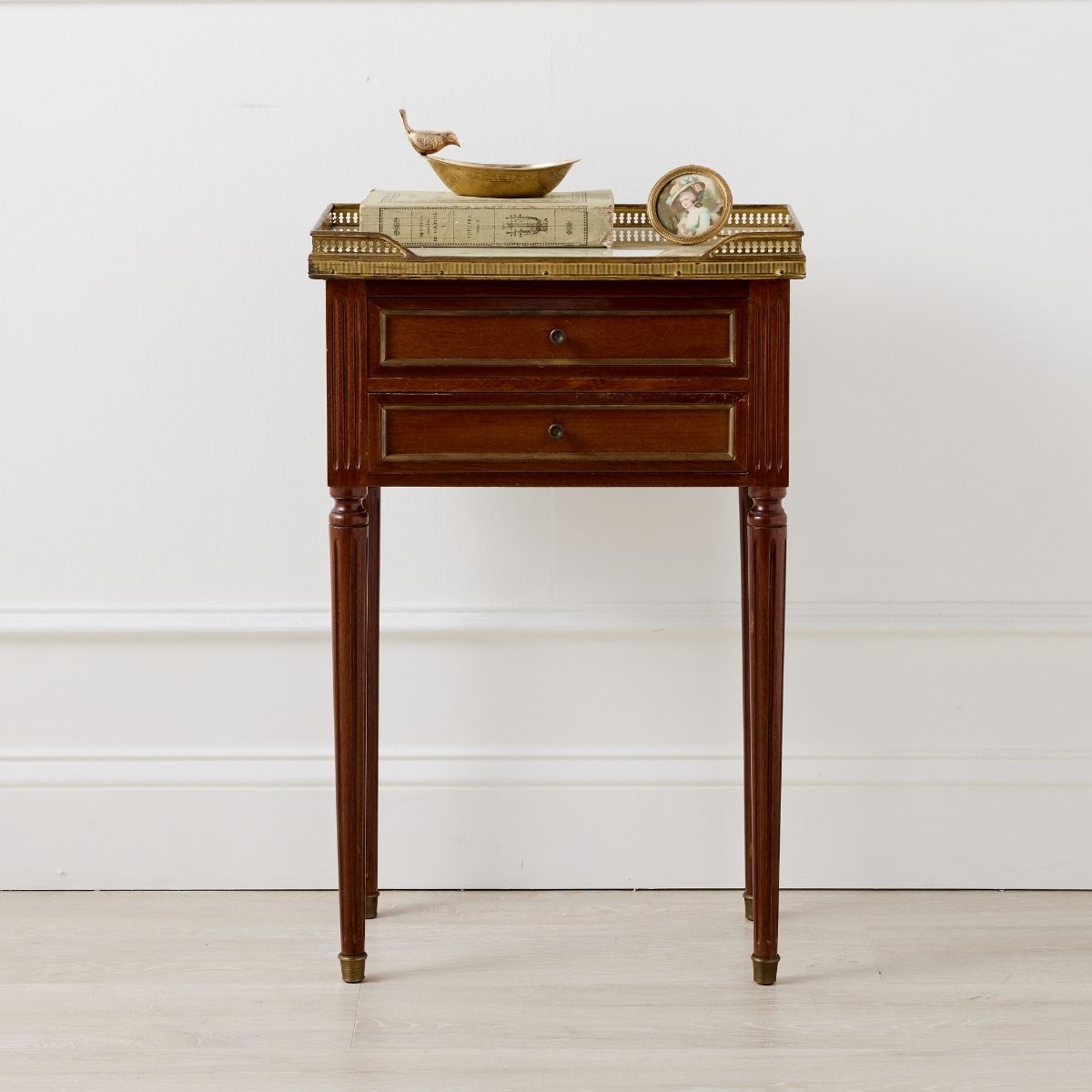 Louis XVI Revival Nightstand Side Table - Caitlin Wilson Design