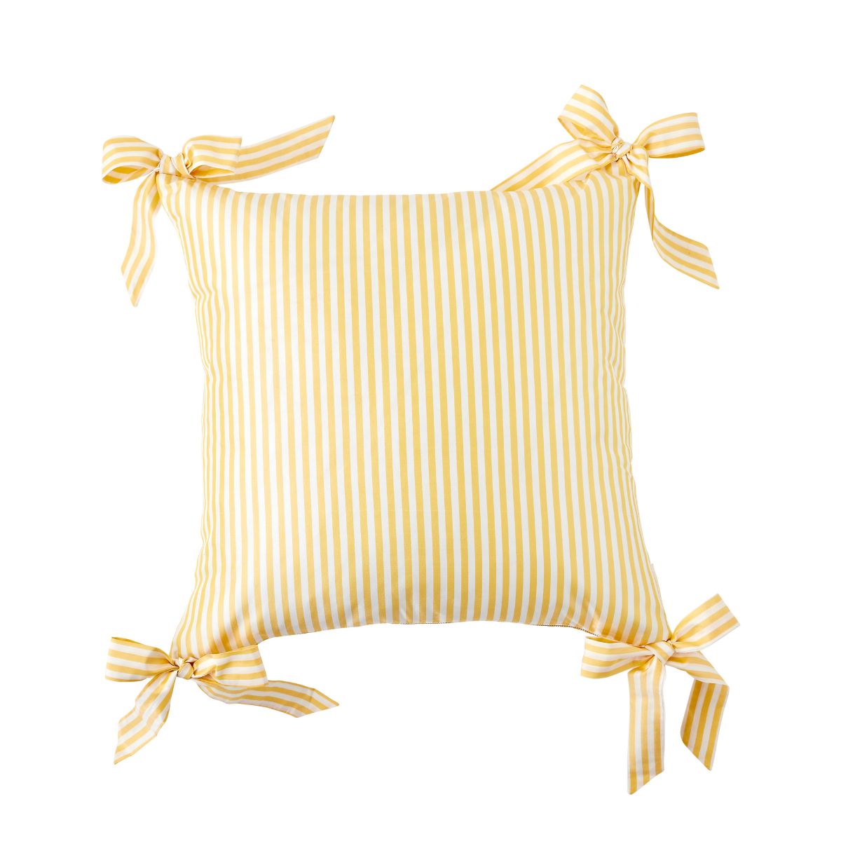 Noelle Bow Pillow in Lemon