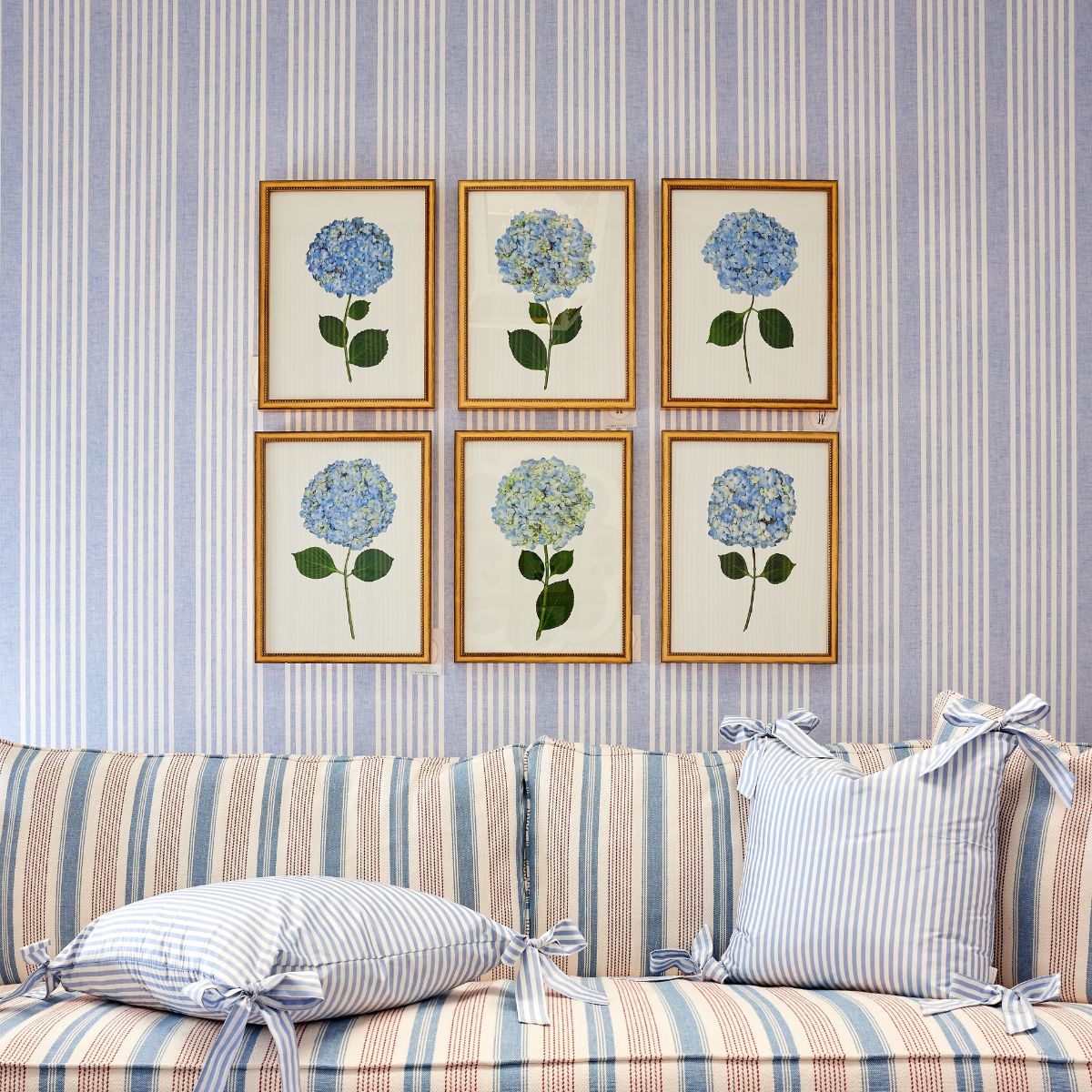 Blue Hydrangea Set of 4