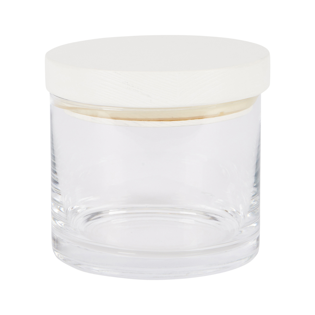 White Top Glass Canister