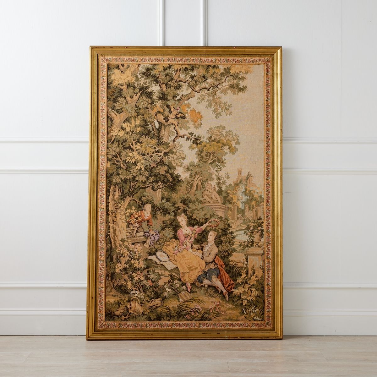 Vintage French Tapestry Wall Hanging by Gobelin JP of Paris - Caitlin Wilson Design