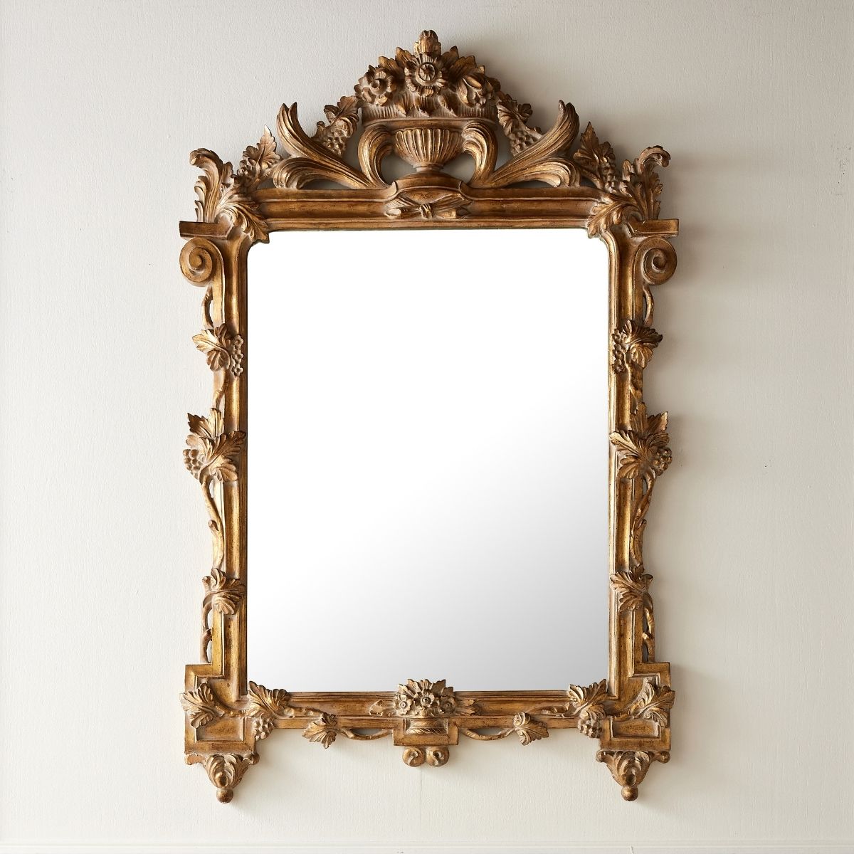 Ornate Carved Wood Mirror - Caitlin Wilson Design