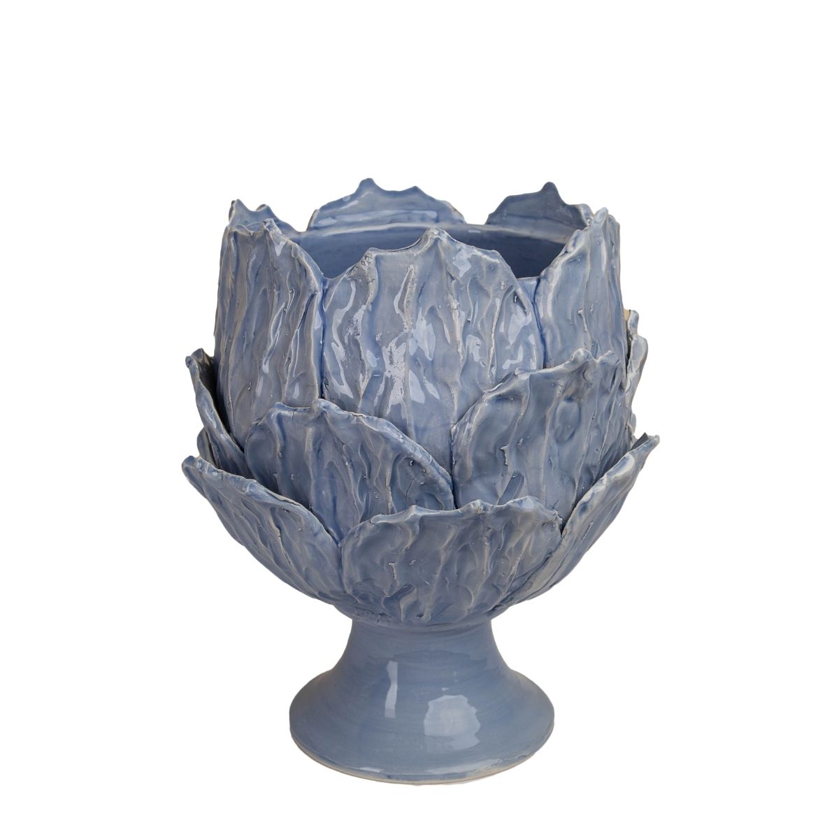 Blue Foliage Footed Cachepot - Caitlin Wilson Design