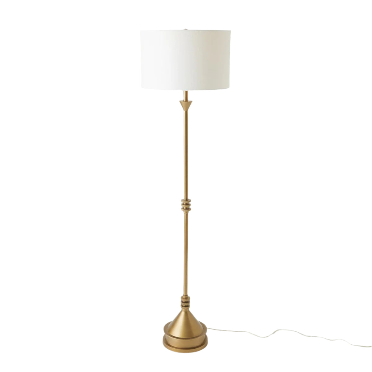 Skye Floor Lamp in Antique Brass - Caitlin Wilson Design 