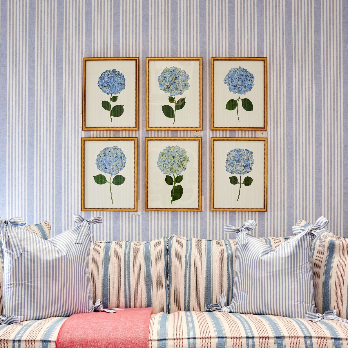 Blue Hydrangea Set of 4