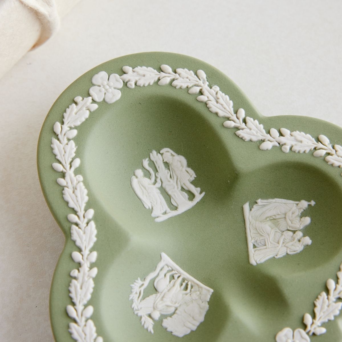 Wedgwood Sage Green Clover Tray