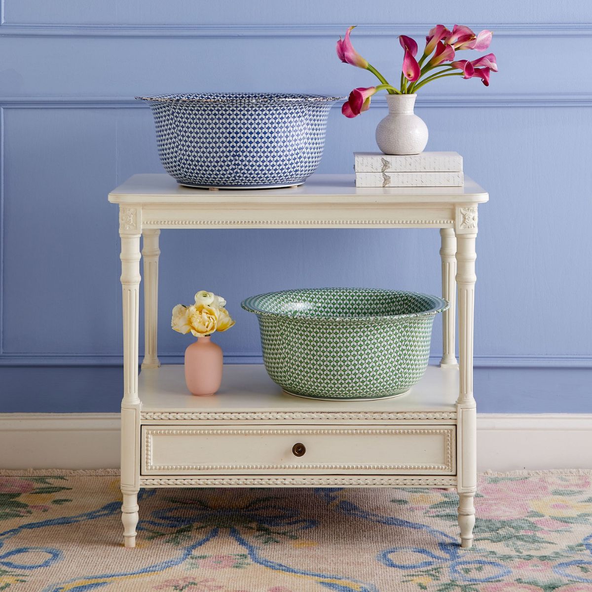 Large Azure Porcelain Bowl