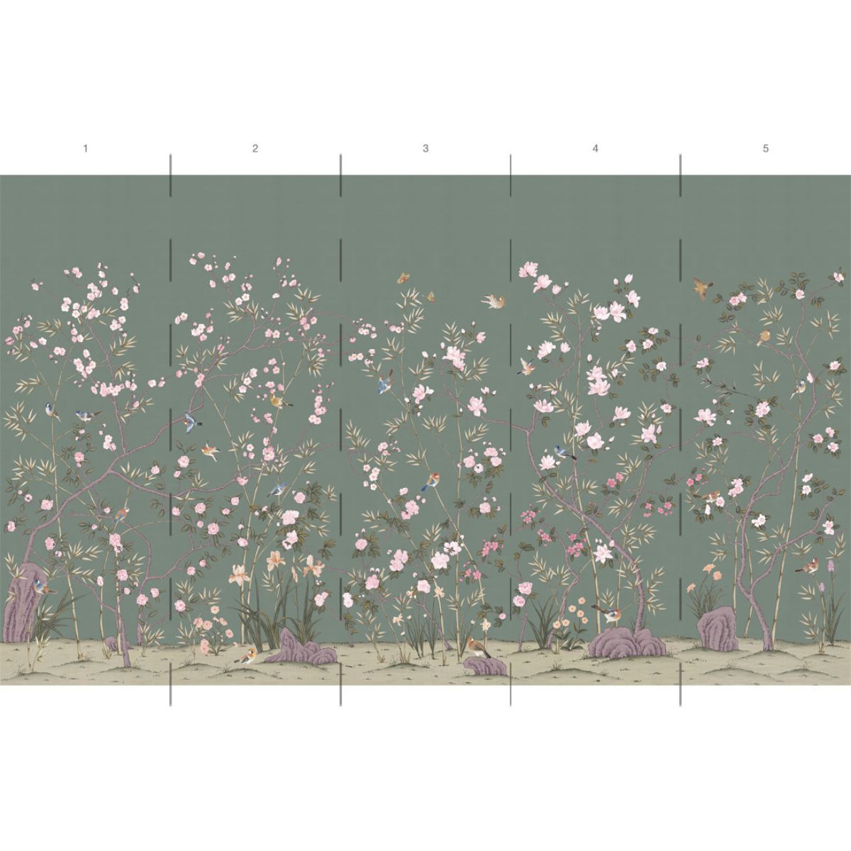 Avondale in Celadon Mural - Caitlin Wilson Design