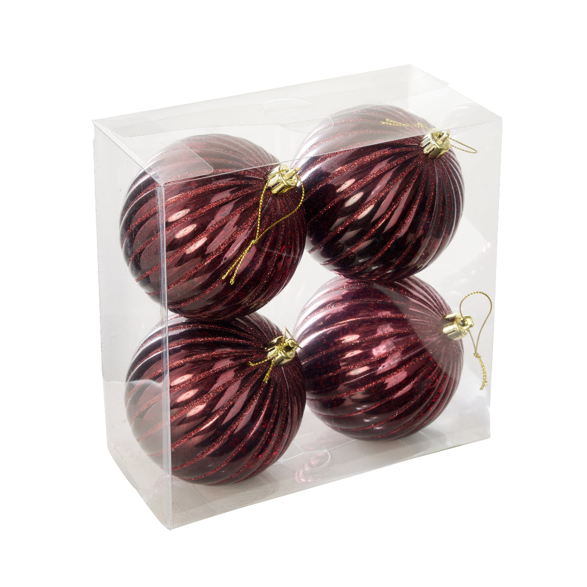 Burgundy Ridge Mercury Bauble - Set of 4 - Caitlin Wilson Design