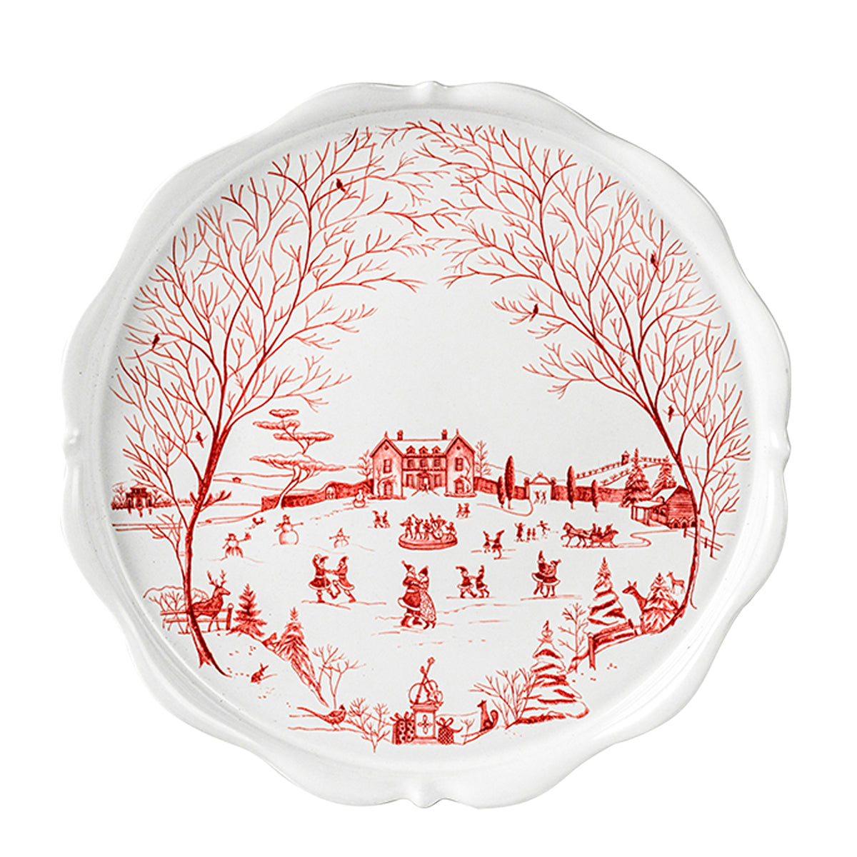 Country Estate Winter Frolic Cake Stand - Caitlin Wilson Designs