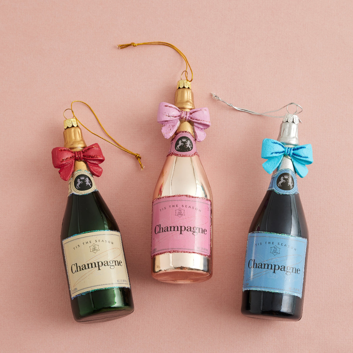 Champagne Dreams Ornament in Red - Caitlin Wilson Design